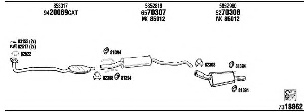 WALKER OP30150 Exhaust System